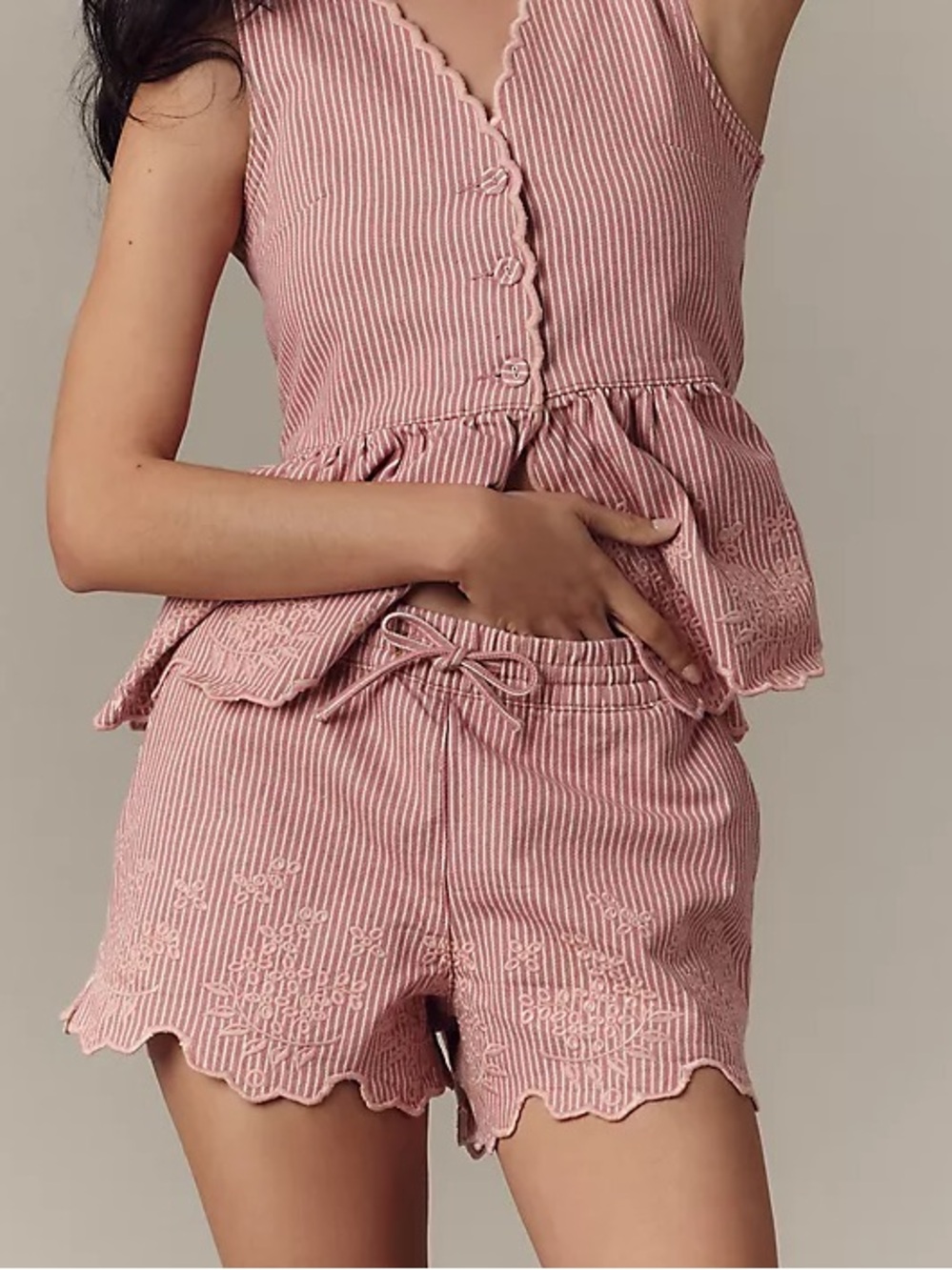 Damson Madder Lana Embroidered Pull-On Shorts